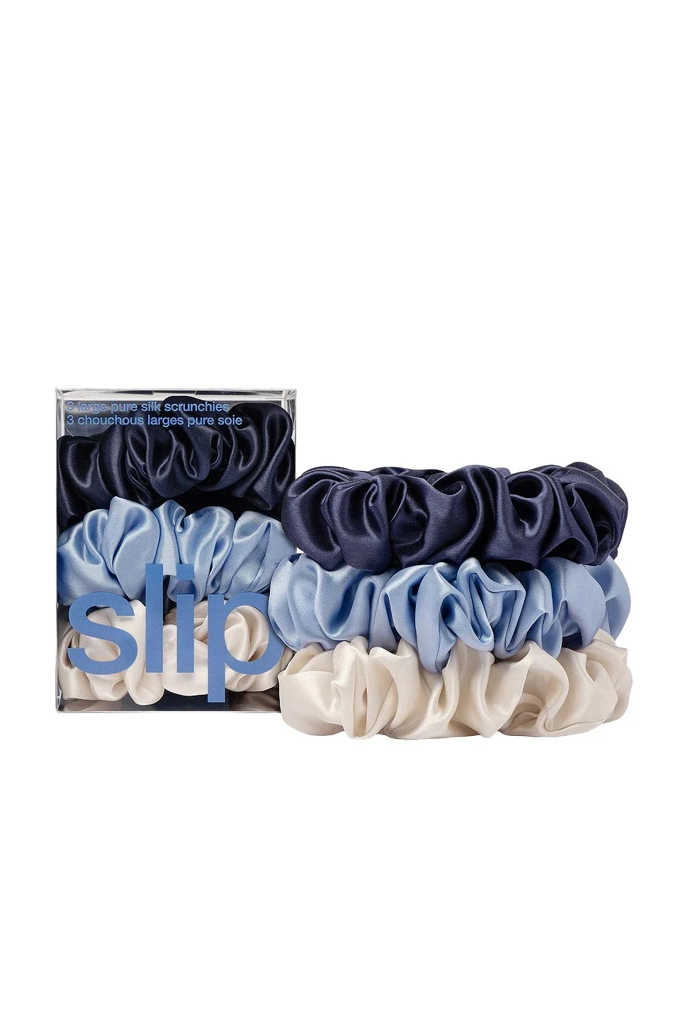 Pure Silk Large Scrunchies Set Of 3