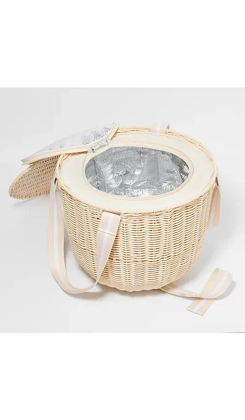 Sunnylife Round Picnic Cooler Basket Le Weekend | Thumbnail 2 Sunnylife Round Picnic Cooler Basket Le Weekend | Thumbnail 2