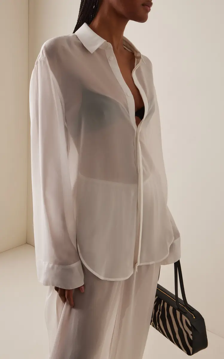 The Frankie Shop Verlin Chiffon Tie-Cuff Shirt | Thumbnail 2 The Frankie Shop Verlin Chiffon Tie-Cuff Shirt | Thumbnail 2