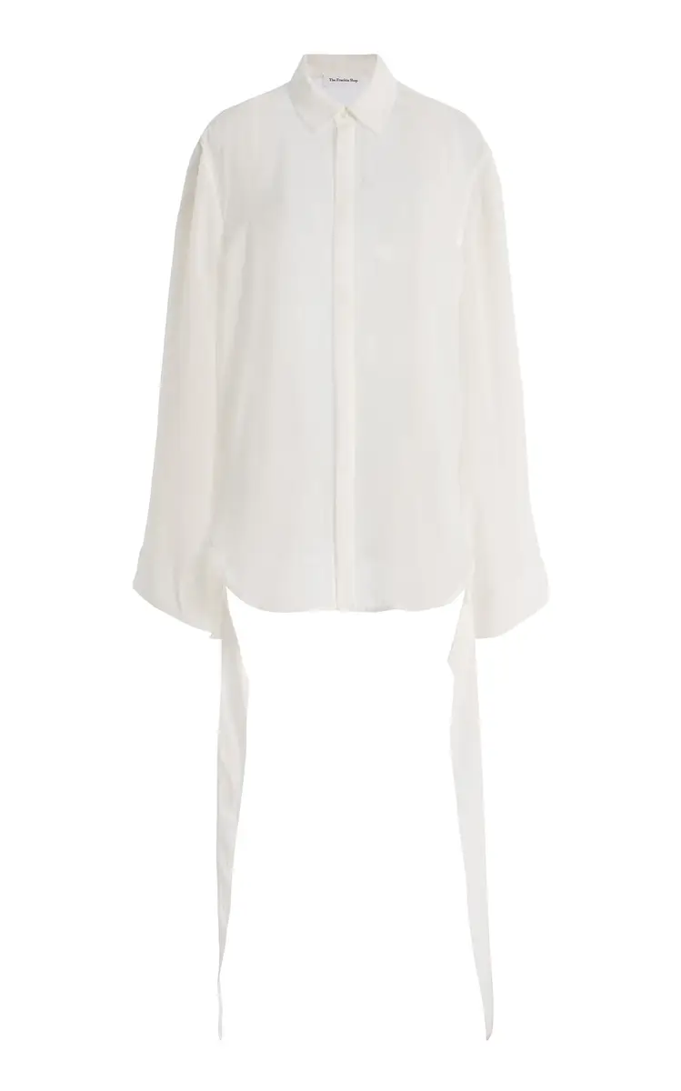 The Frankie Shop Verlin Chiffon Tie-Cuff Shirt | Thumbnail 6 The Frankie Shop Verlin Chiffon Tie-Cuff Shirt | Thumbnail 6