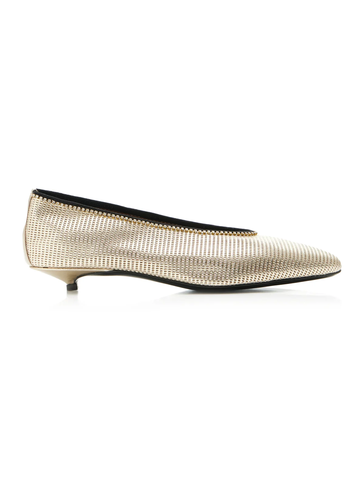 Alisa Crystal Leather Pumps