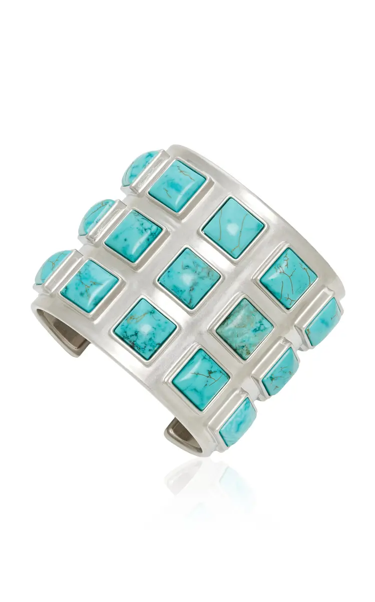 Julietta Exclusive Sabine Rhodium-Plated Magnesite Cuff | Thumbnail 5 Julietta Exclusive Sabine Rhodium-Plated Magnesite Cuff | Thumbnail 5