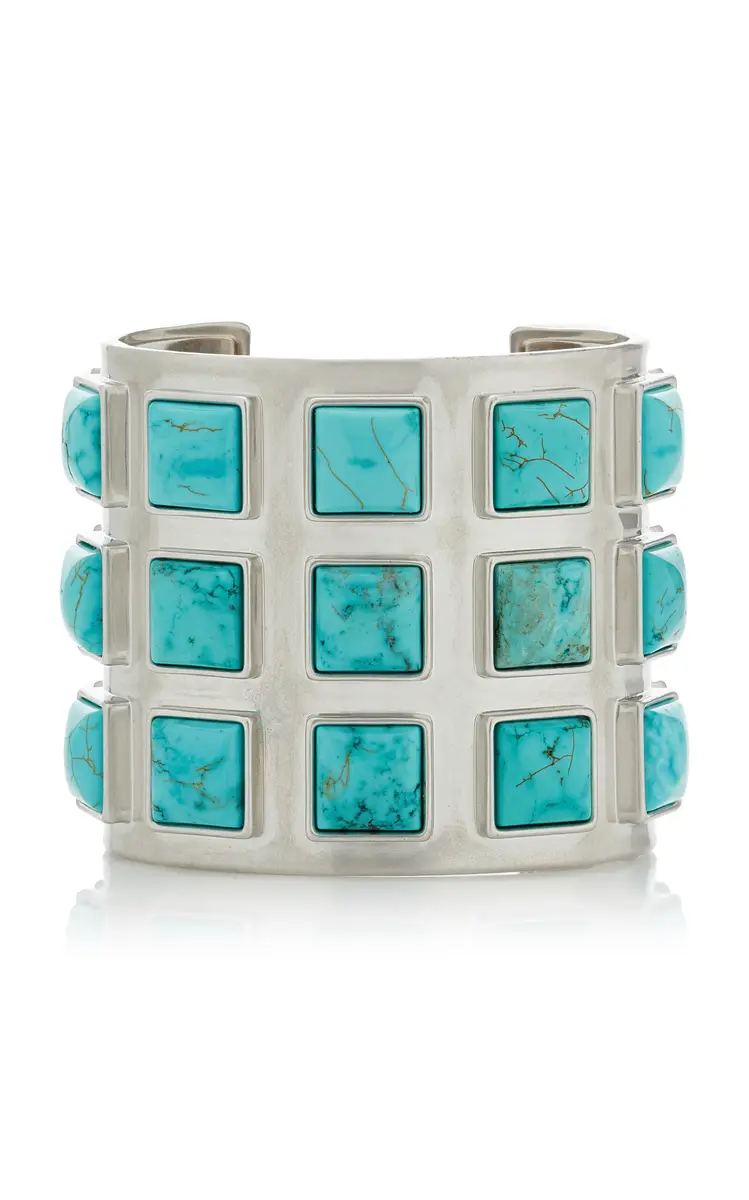 Julietta Exclusive Sabine Rhodium-Plated Magnesite Cuff | Thumbnail 7 Julietta Exclusive Sabine Rhodium-Plated Magnesite Cuff | Thumbnail 7