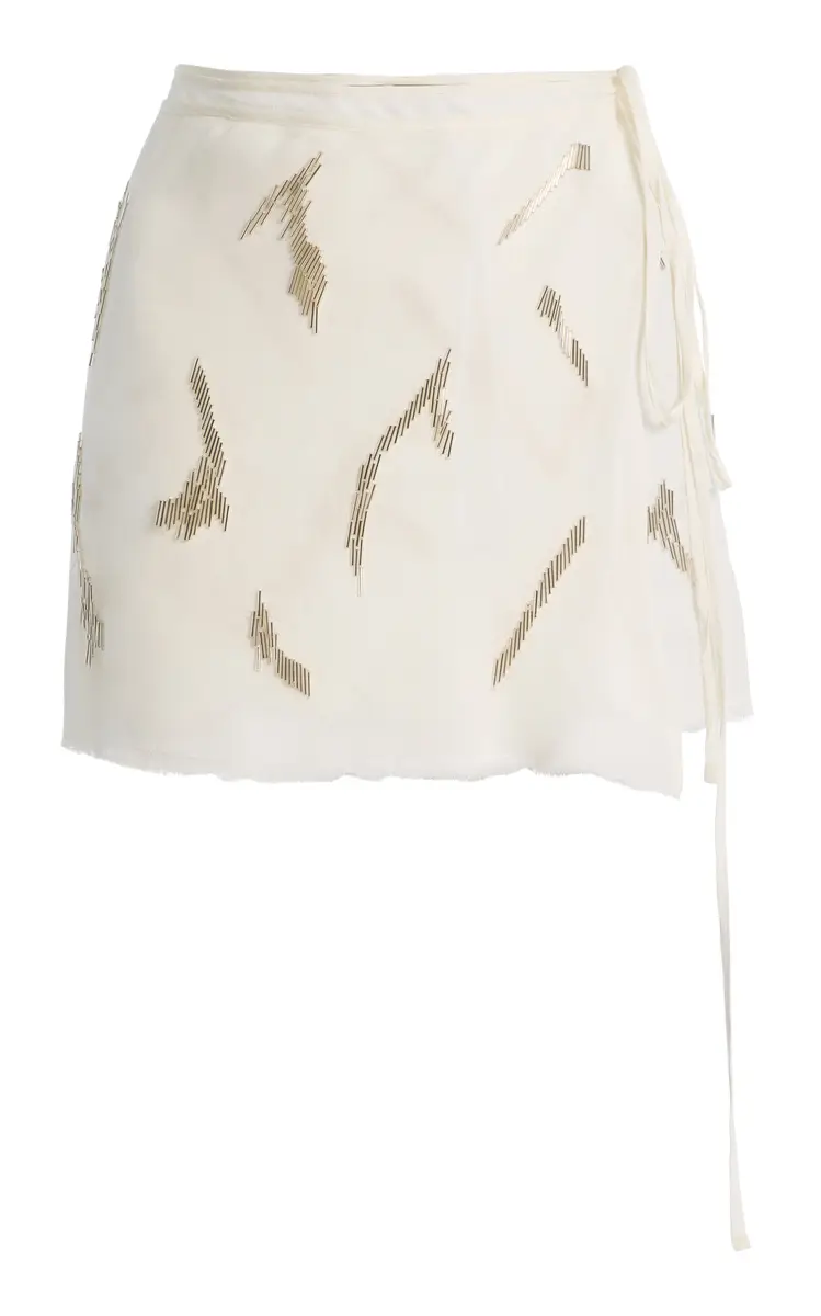 Ziah Embroidered Mini Wrap Skirt | Thumbnail 7 Ziah Embroidered Mini Wrap Skirt | Thumbnail 7