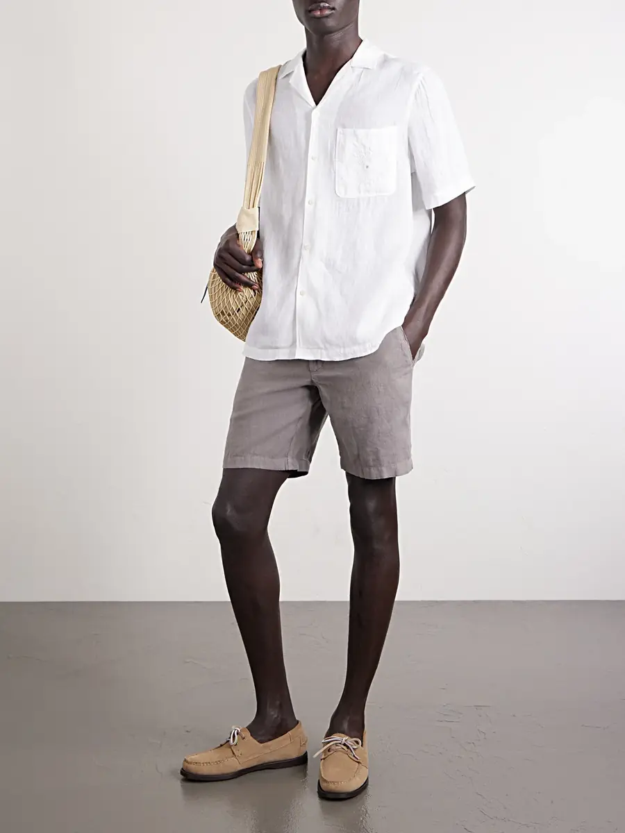 MR P. Straight-Leg Garment-Dyed Linen Drawstring Bermuda Shorts - Men | Thumbnail 2 MR P. Straight-Leg Garment-Dyed Linen Drawstring Bermuda Shorts - Men | Thumbnail 2