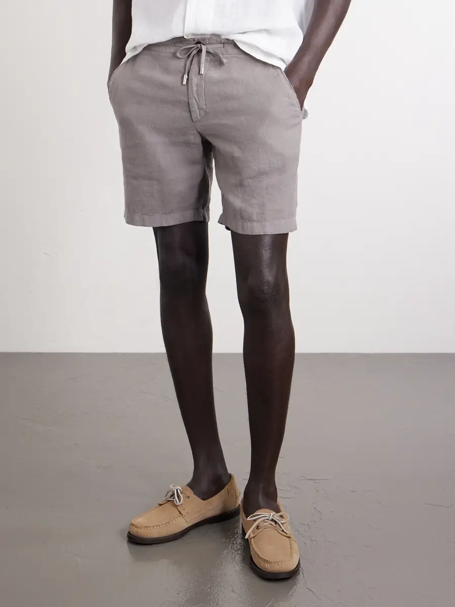 MR P. Straight-Leg Garment-Dyed Linen Drawstring Bermuda Shorts - Men | Thumbnail 3 MR P. Straight-Leg Garment-Dyed Linen Drawstring Bermuda Shorts - Men | Thumbnail 3