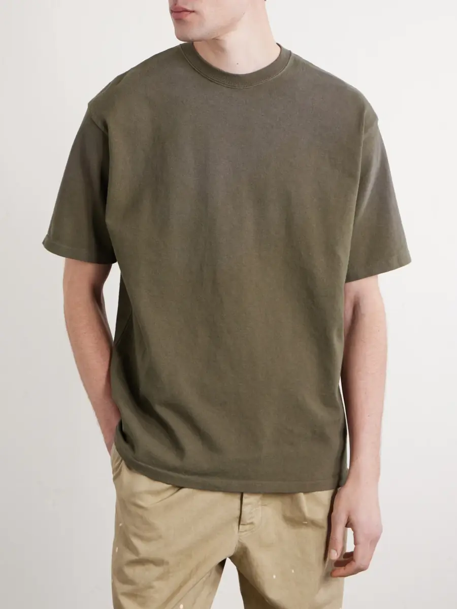 A.PRESSE Vintage Cotton-Jersey T-Shirt - Men | Thumbnail 3