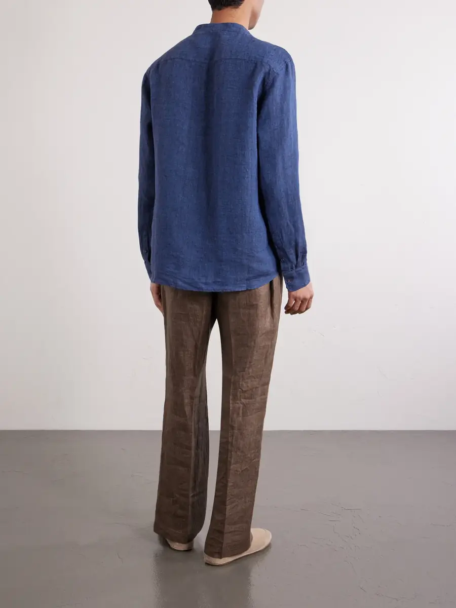 MR P. Herringbone Linen Shirt - Men | Thumbnail 4 MR P. Herringbone Linen Shirt - Men | Thumbnail 4