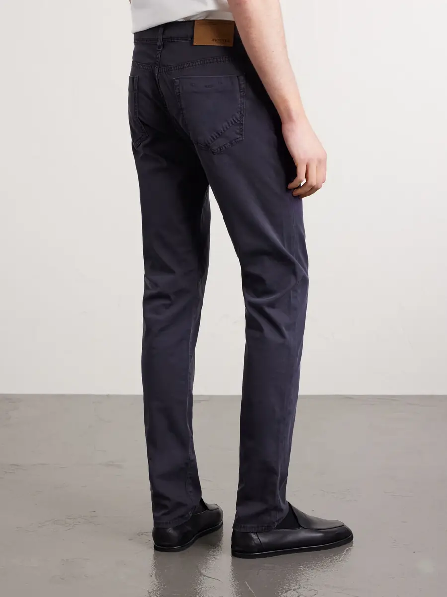 Slowear Slim-Fit Stretch Cotton-Blend Gabardine Trousers - Men | Thumbnail 4 Slowear Slim-Fit Stretch Cotton-Blend Gabardine Trousers - Men | Thumbnail 4