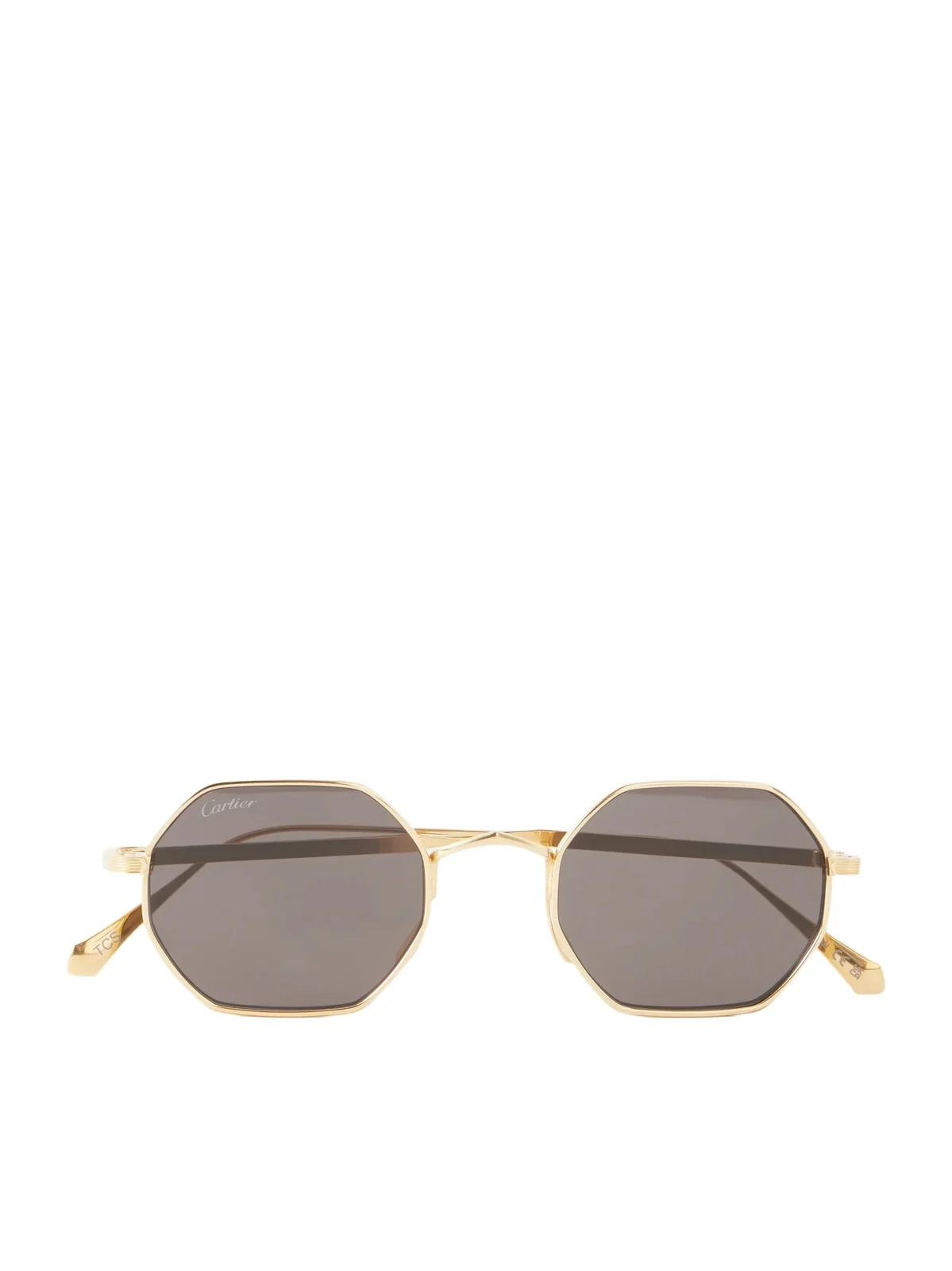 Cartier Eyewear Geometric Square-Frame Metal Sunglasses - Men