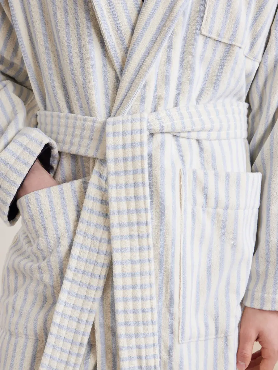 Tekla Belted Striped Organic Cotton-Terry Robe - Men | Thumbnail 5 Tekla Belted Striped Organic Cotton-Terry Robe - Men | Thumbnail 5