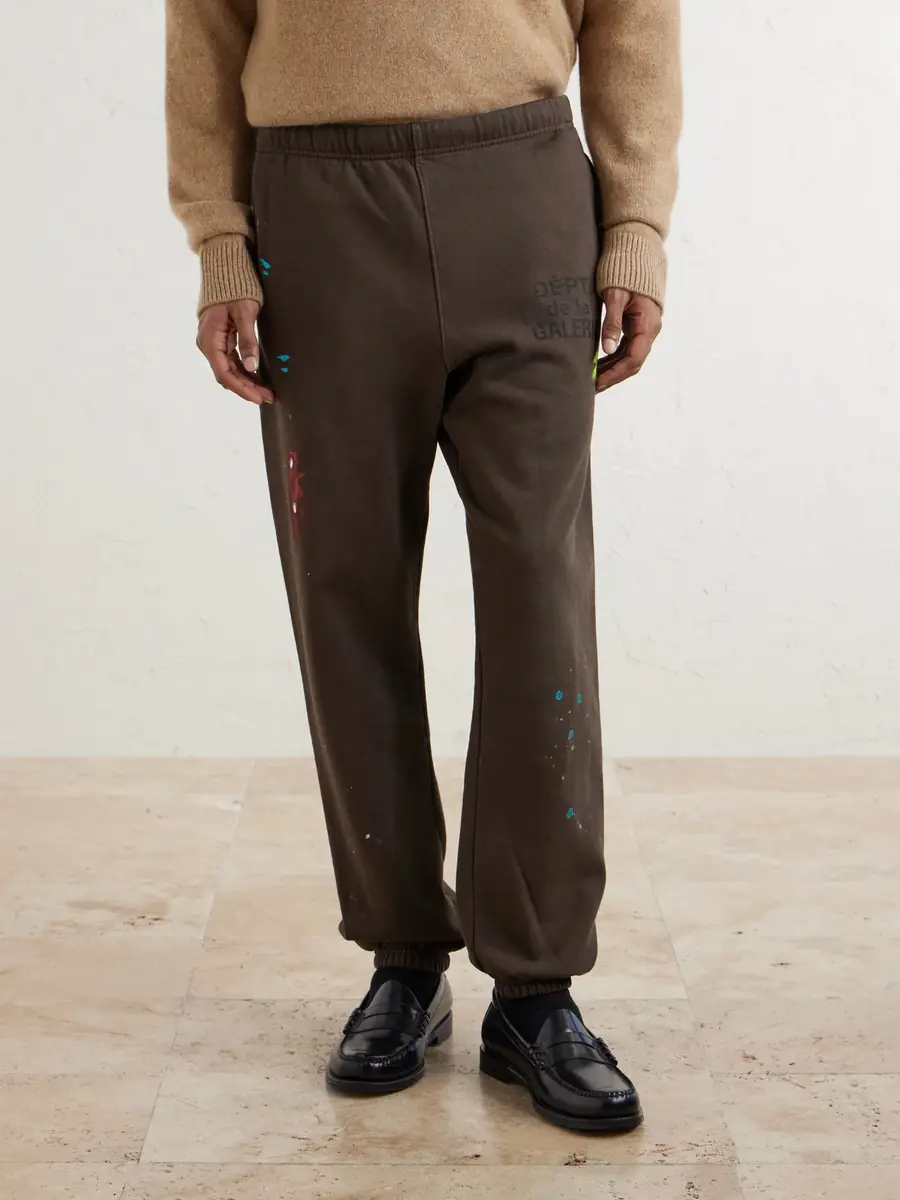 Gallery Dept. Logo-Print Paint-Splattered Cotton-Jersey Sweatpants - Men | Thumbnail 3 Gallery Dept. Logo-Print Paint-Splattered Cotton-Jersey Sweatpants - Men | Thumbnail 3