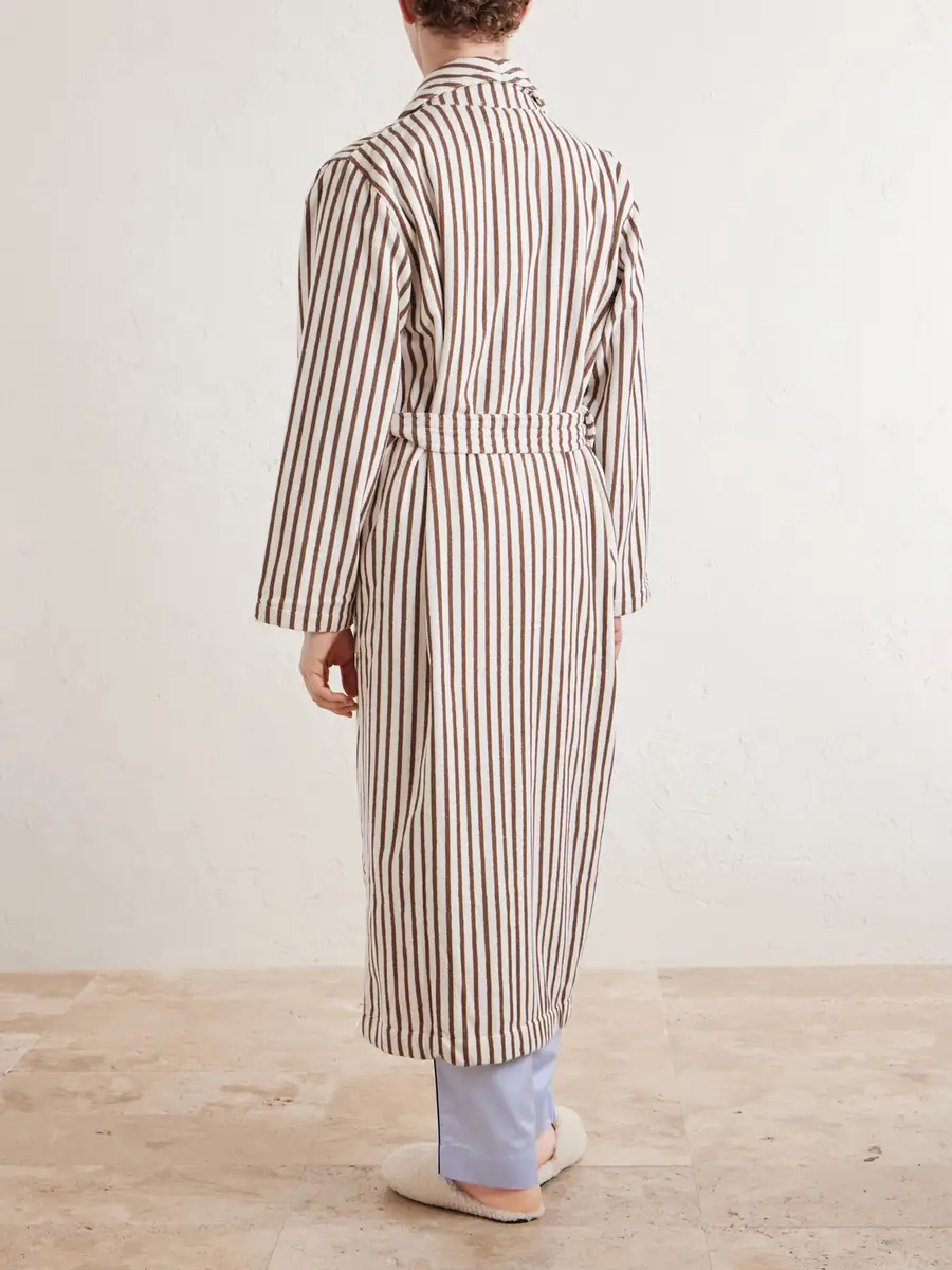 Tekla Belted Striped Organic Cotton-Terry Robe - Men | Thumbnail 4 Tekla Belted Striped Organic Cotton-Terry Robe - Men | Thumbnail 4