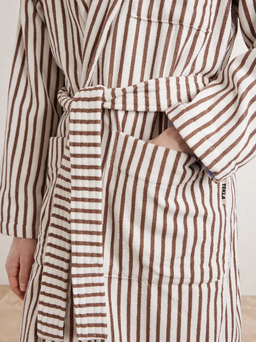 Tekla Belted Striped Organic Cotton-Terry Robe - Men | Thumbnail 5 Tekla Belted Striped Organic Cotton-Terry Robe - Men | Thumbnail 5