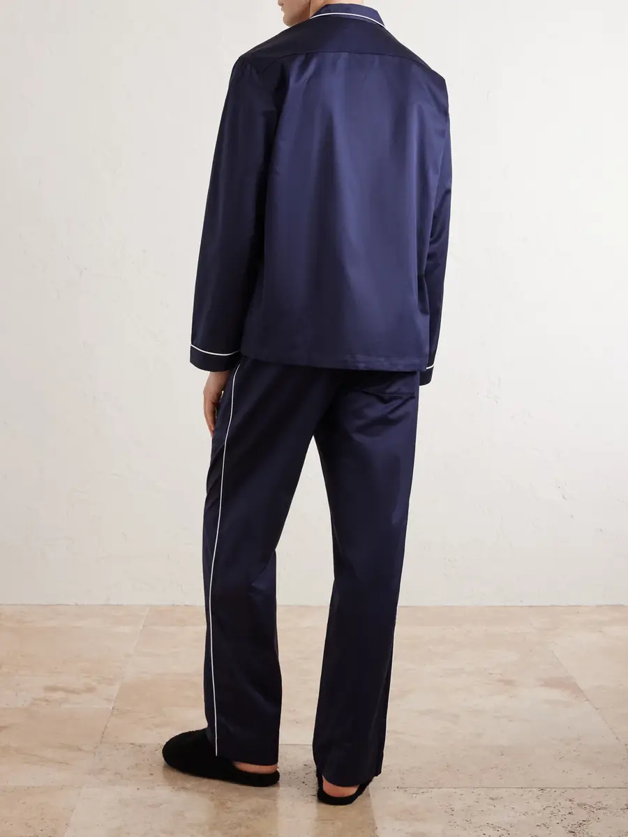 Tekla Chelsea Cotton-Satin Pyjama Set - Men | Thumbnail 4