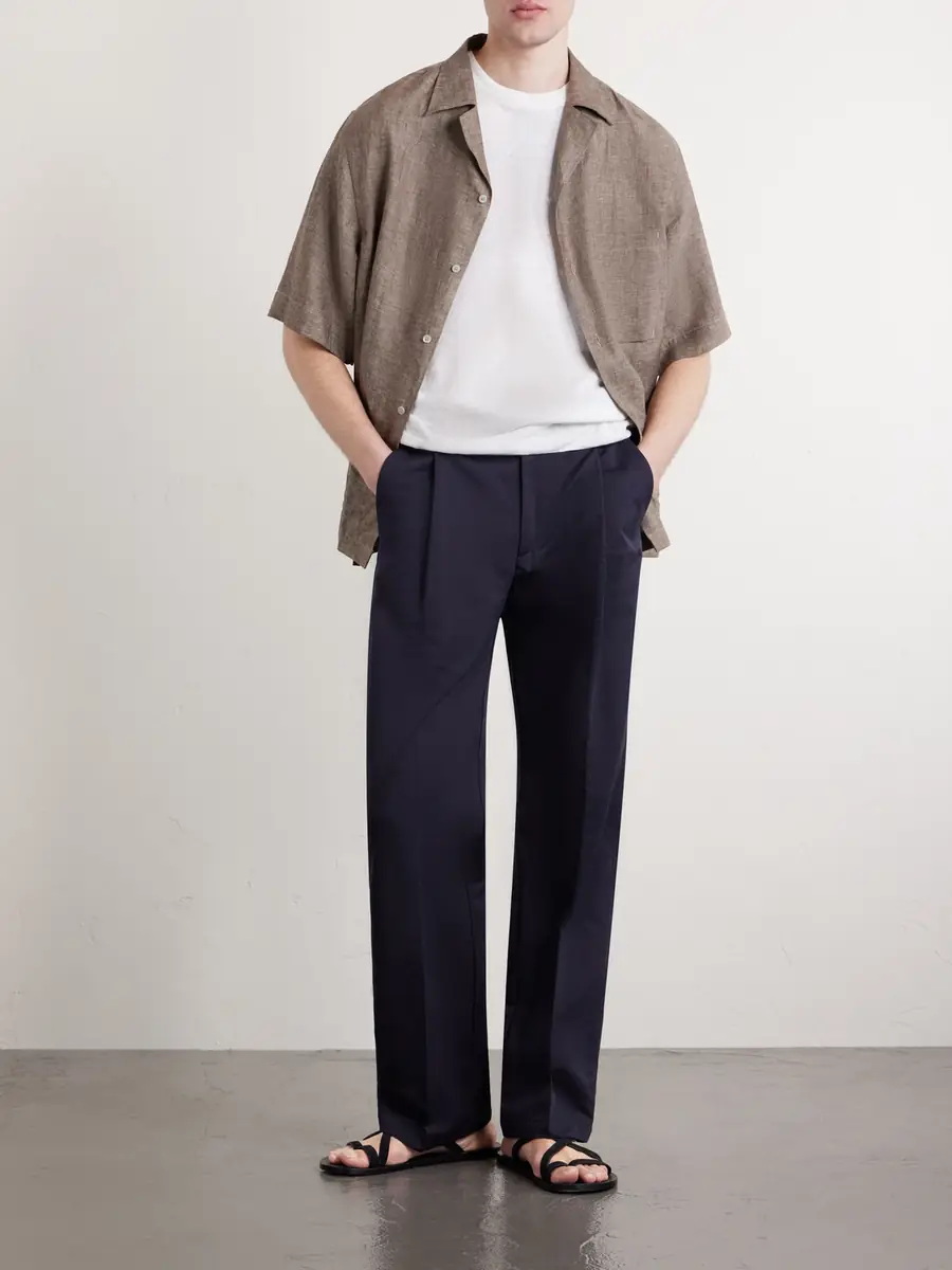 Altea Orval Cotton and Linen-Blend Gabardine Trousers - Men | Thumbnail 2 Altea Orval Cotton and Linen-Blend Gabardine Trousers - Men | Thumbnail 2