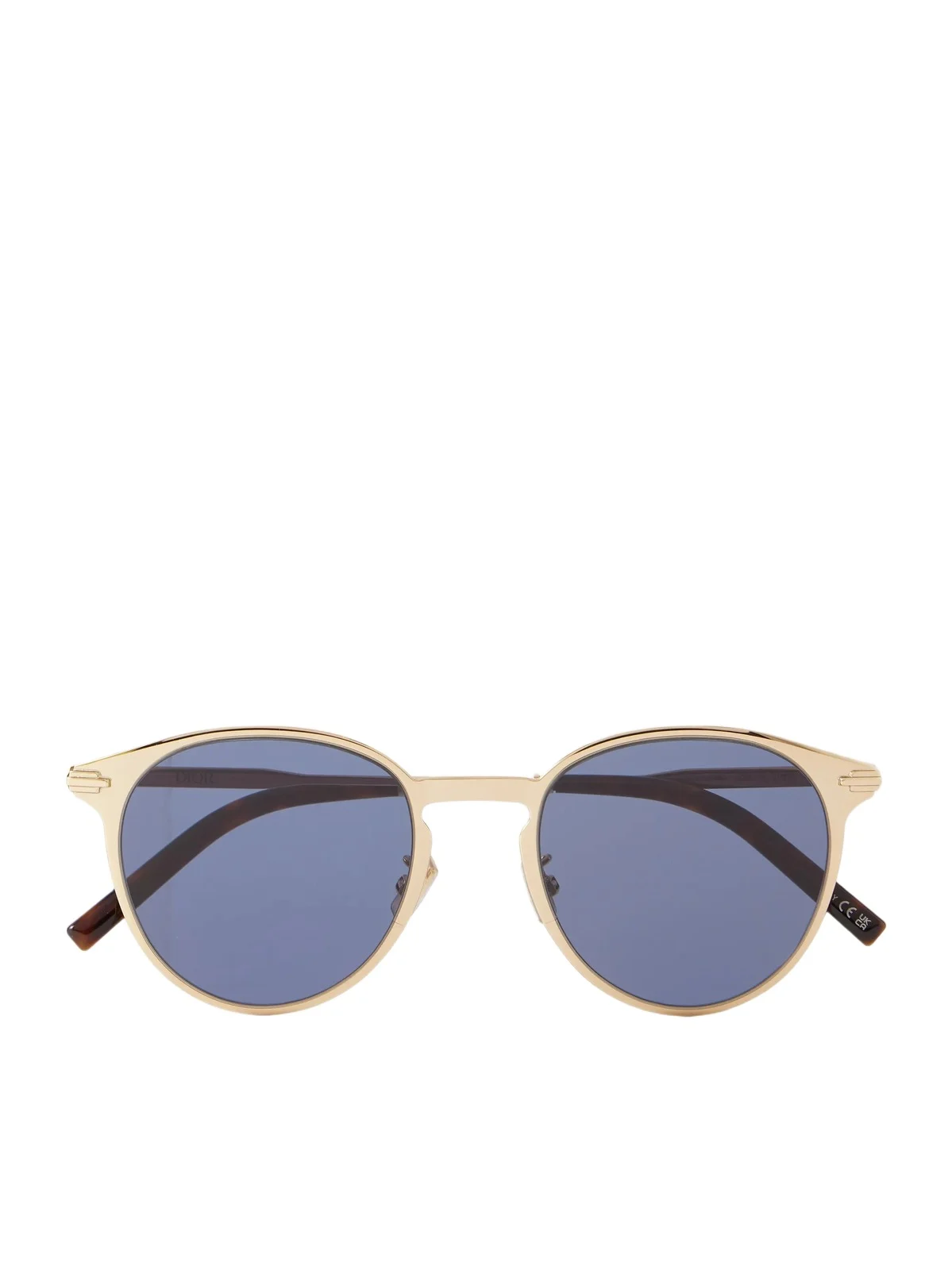 DiorBlackSuit R8U Round-Frame Gold-Tone Metal Sunglasses - Men