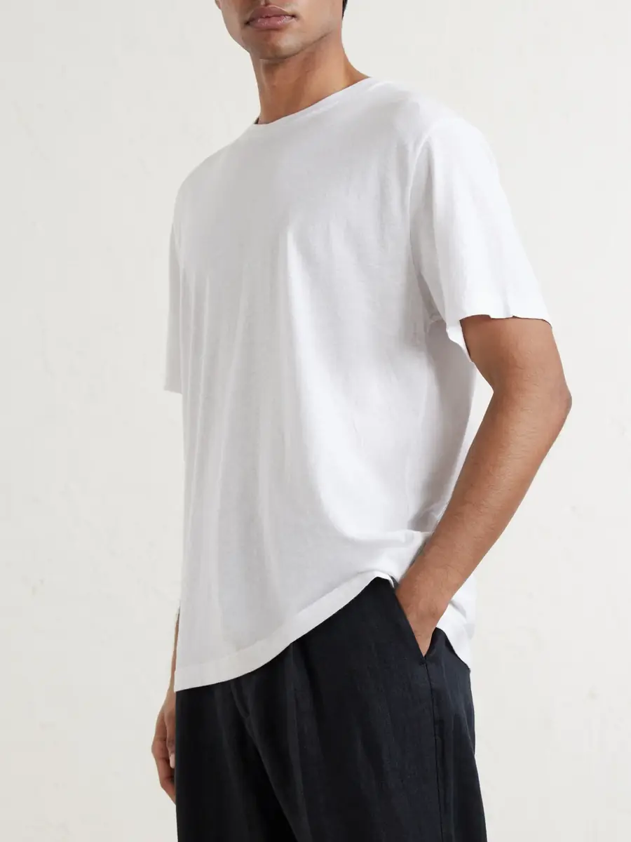 Frescobol Carioca Dinis Linen-Blend T-Shirt - Men | Thumbnail 3 Frescobol Carioca Dinis Linen-Blend T-Shirt - Men | Thumbnail 3