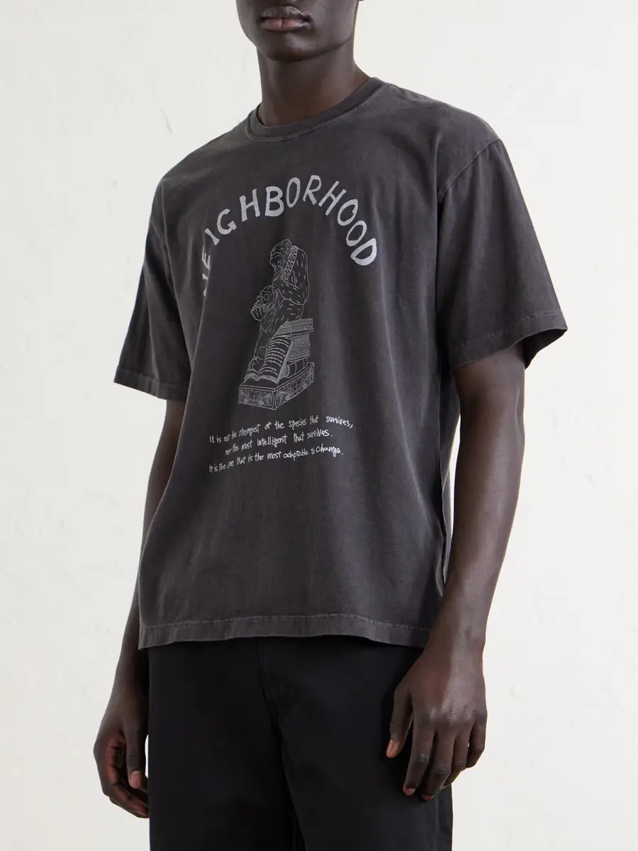 Neighborhood Printed Cotton-Jersey T-Shirt - Men | Thumbnail 3 Neighborhood Printed Cotton-Jersey T-Shirt - Men | Thumbnail 3