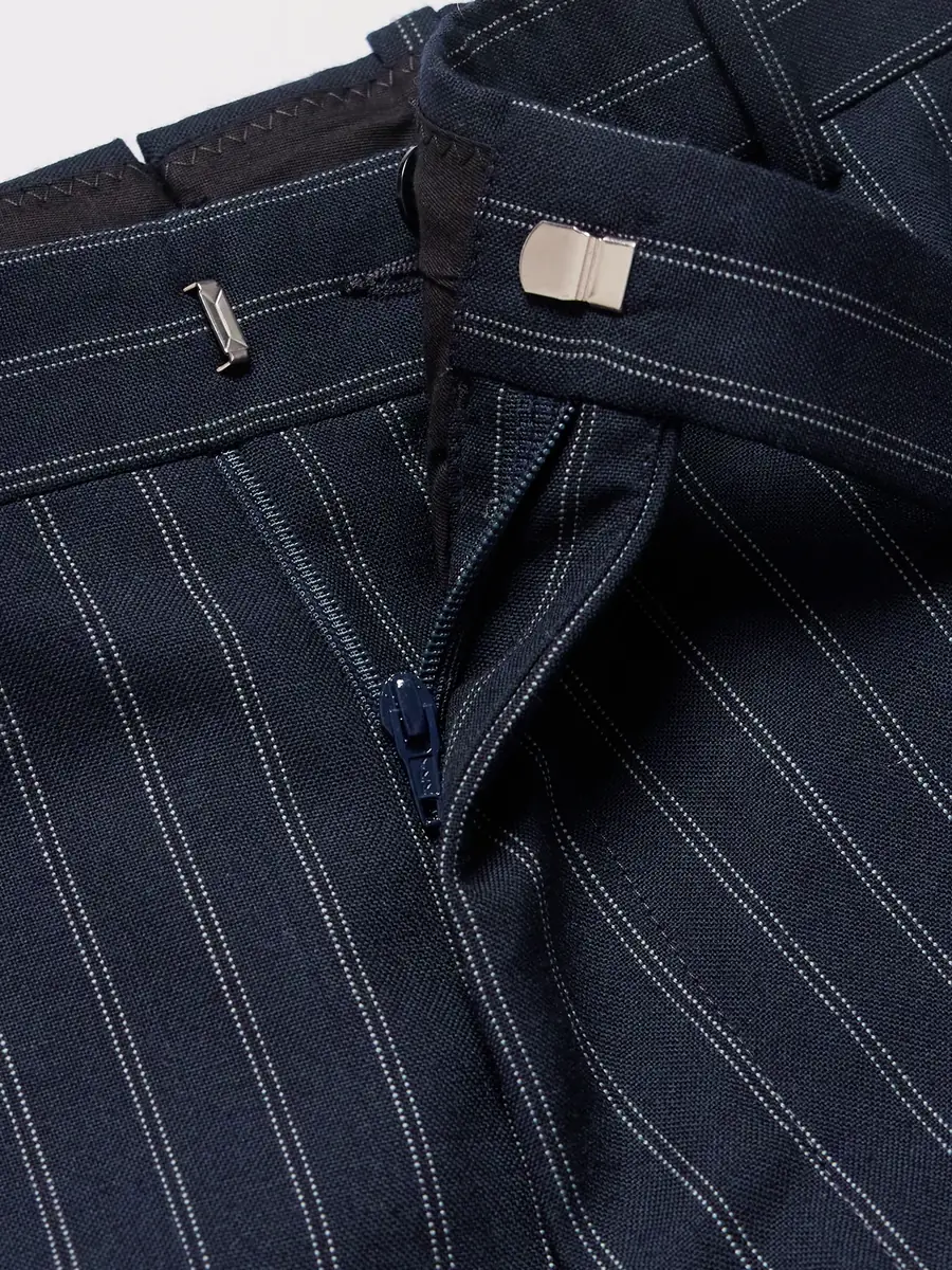 Husbands Straight-Leg Pinstriped Wool Suit Trousers - Men | Thumbnail 6