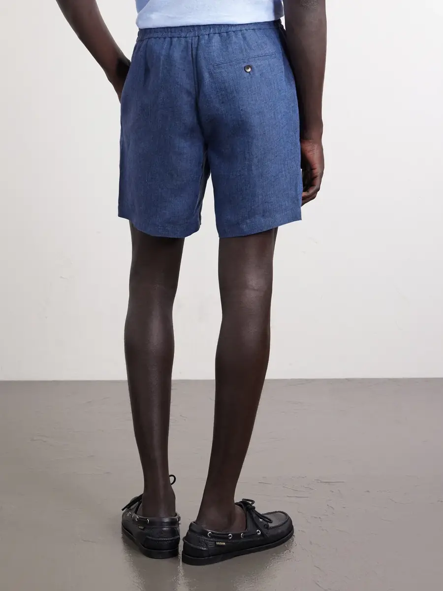 MR P. Straight-Leg Herringbone Linen Shorts - Men | Thumbnail 4 MR P. Straight-Leg Herringbone Linen Shorts - Men | Thumbnail 4
