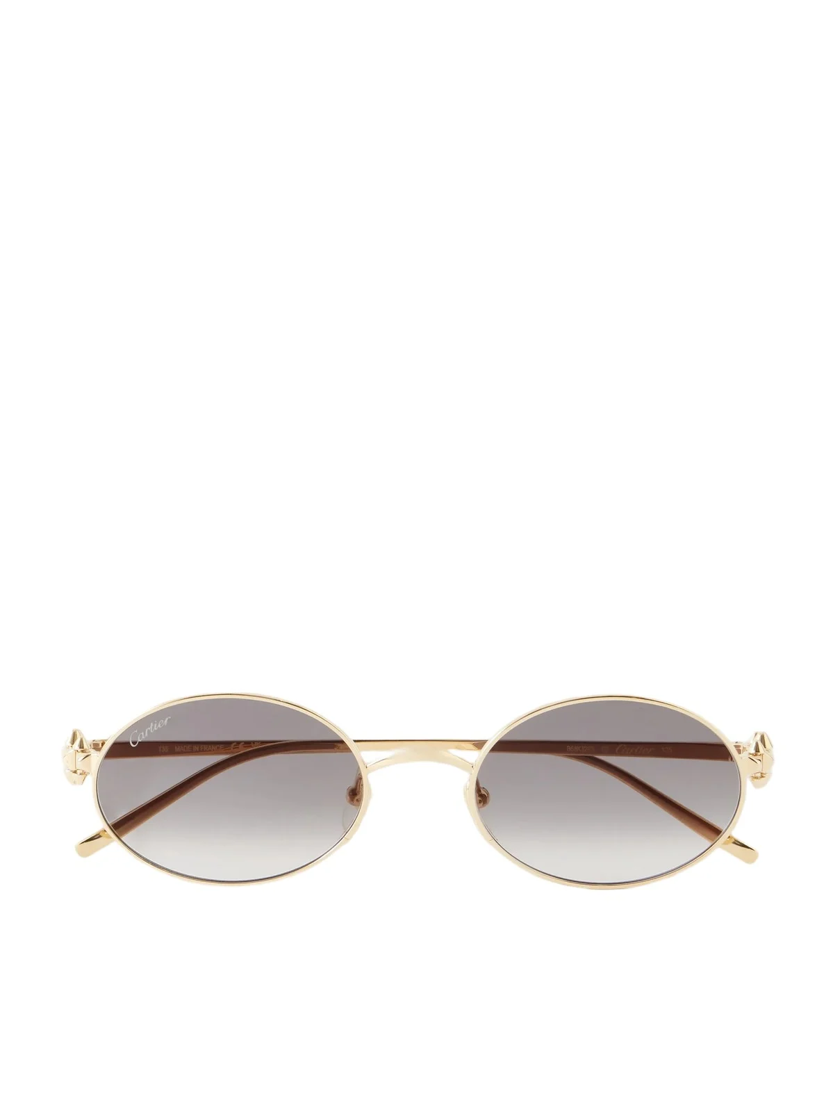 Cartier Eyewear Round-Frame Gold-Tone Metal Sunglasses - Men