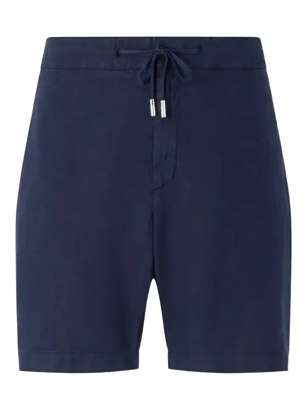 Straight-Leg Garment-Dyed Linen Drawstring Bermuda Shorts - Men