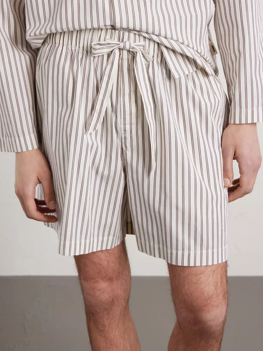 Tekla Straight-Leg Striped Organic Cotton-Poplin Shorts - Men | Thumbnail 5 Tekla Straight-Leg Striped Organic Cotton-Poplin Shorts - Men | Thumbnail 5