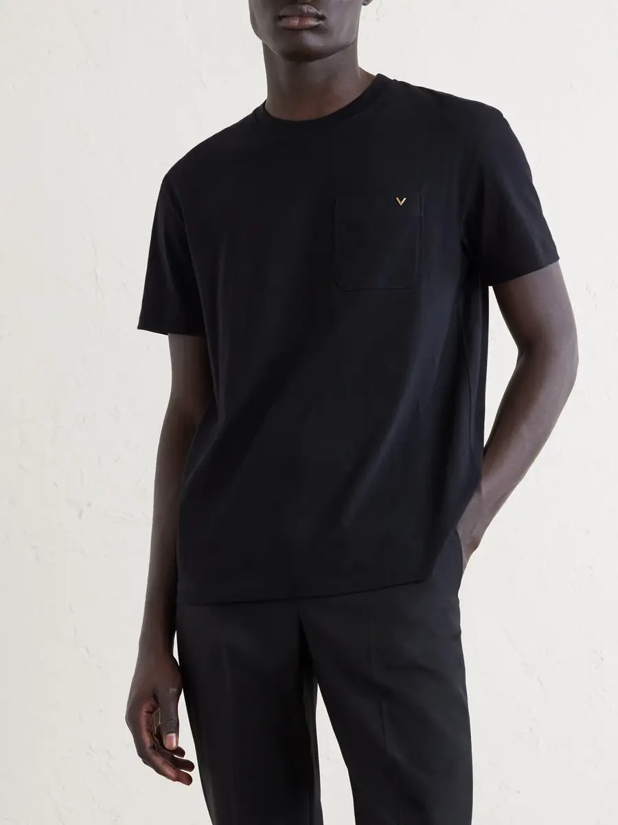 Valentino Garavani VGold Cotton-Jersey T-Shirt - Men | Thumbnail 3