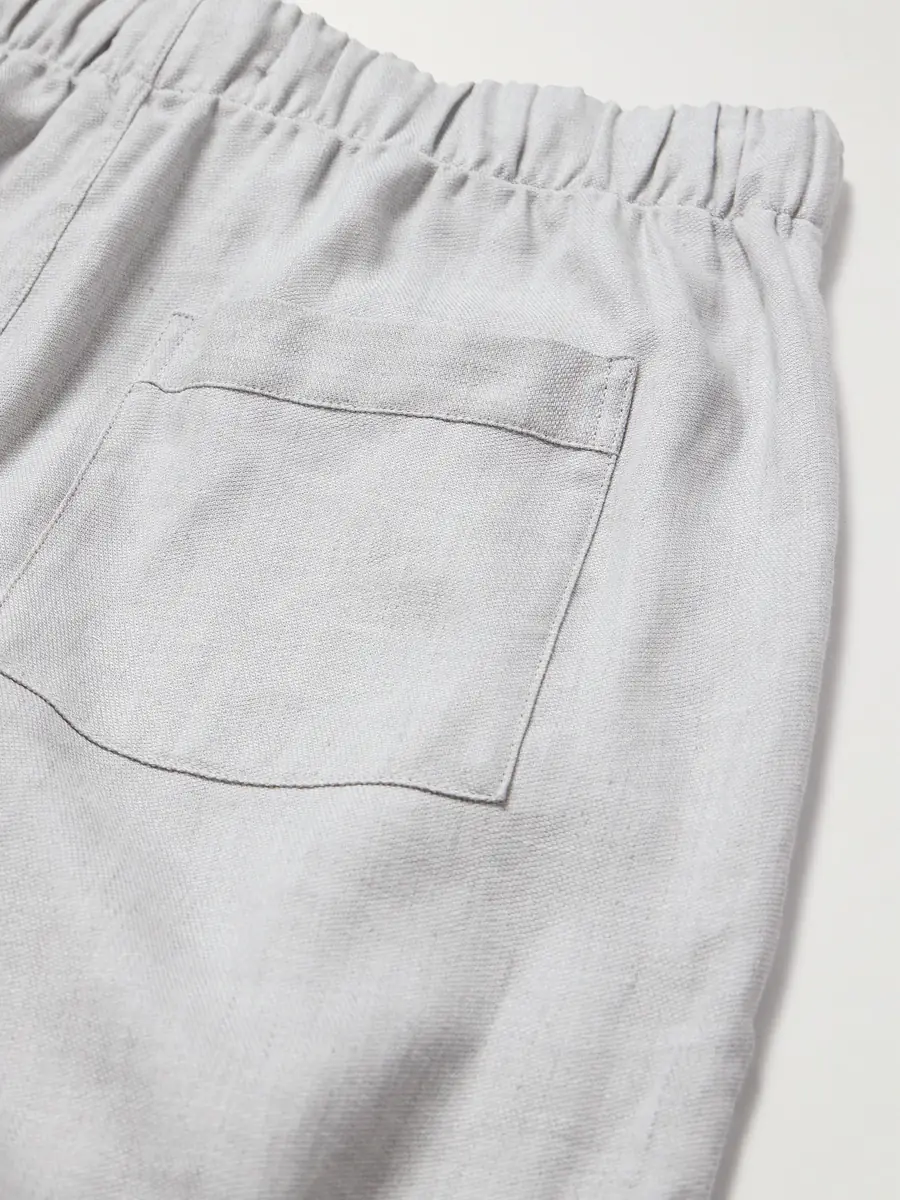 Frescobol Carioca Luan Straight-Leg Linen and Cotton-Blend Drawstring Trousers - Men | Thumbnail 5