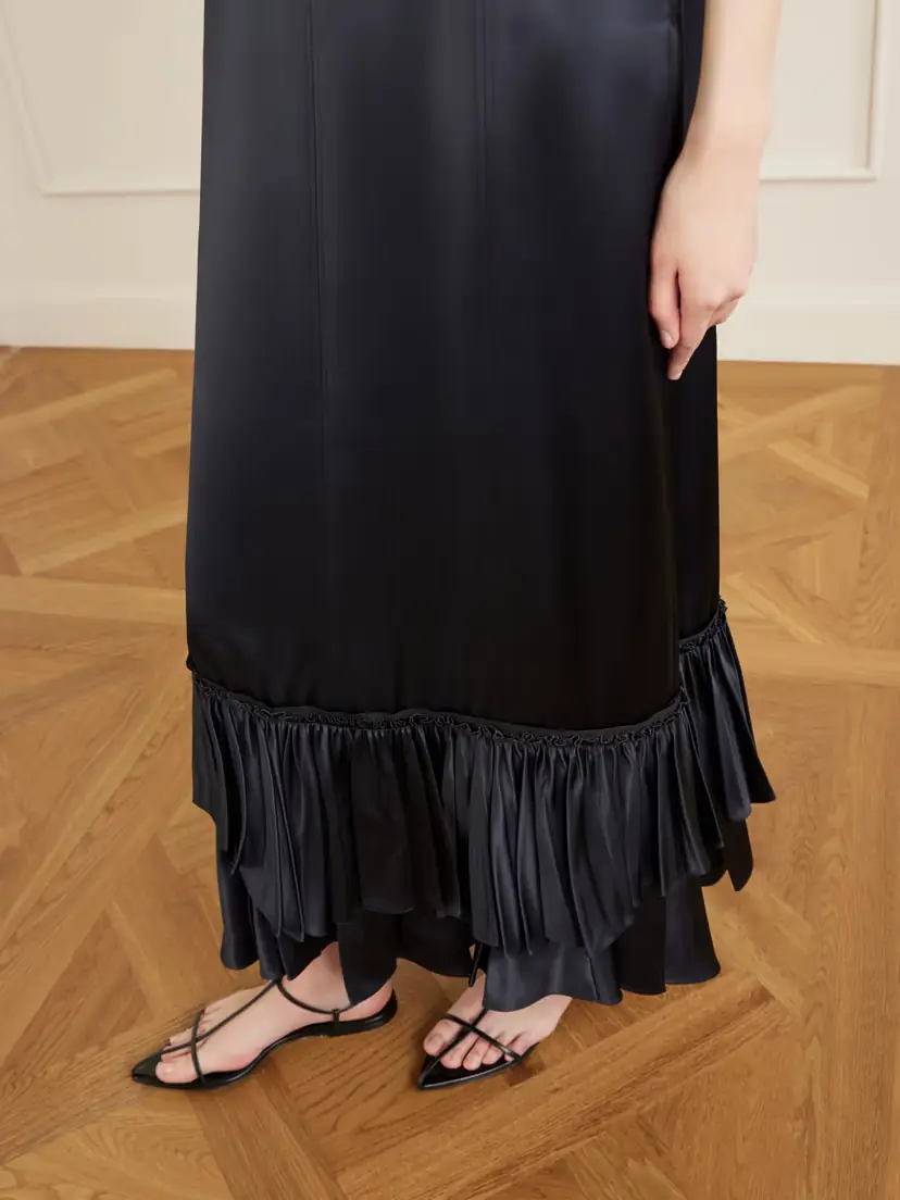 Jil Sander Silk-blend Satin Maxi Dress | Thumbnail 4 Jil Sander Silk-blend Satin Maxi Dress | Thumbnail 4