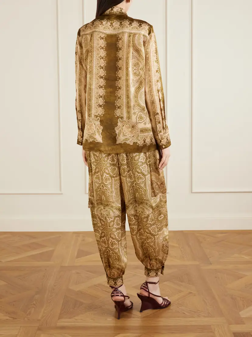 Zimmermann Luna Printed Silk-satin Shirt | Thumbnail 4