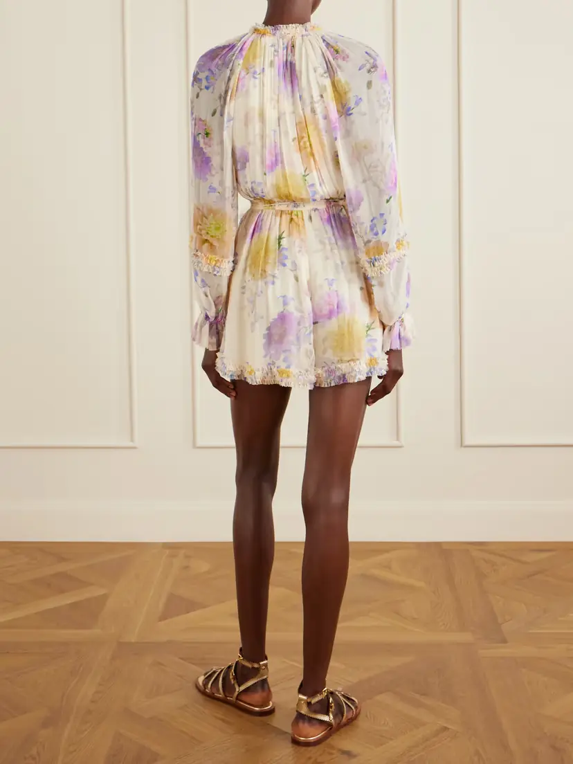 Zimmermann Luna Ruffled Playsuit | Thumbnail 3 Zimmermann Luna Ruffled Playsuit | Thumbnail 3