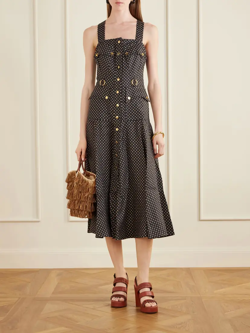 Zimmermann Luna Embellished Linen Midi Dress | Thumbnail 2 Zimmermann Luna Embellished Linen Midi Dress | Thumbnail 2