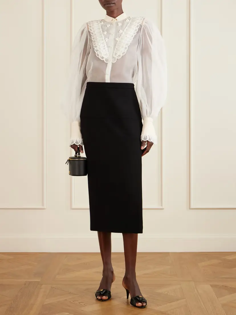 Valentino Garavani Silk-organza Blouse | Thumbnail 2