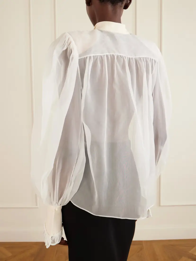 Valentino Garavani Silk-organza Blouse | Thumbnail 4