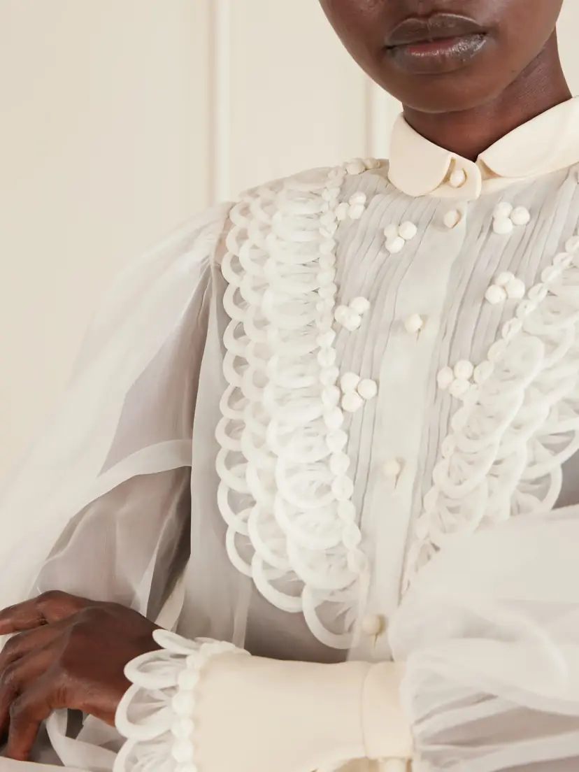 Valentino Garavani Silk-organza Blouse | Thumbnail 5