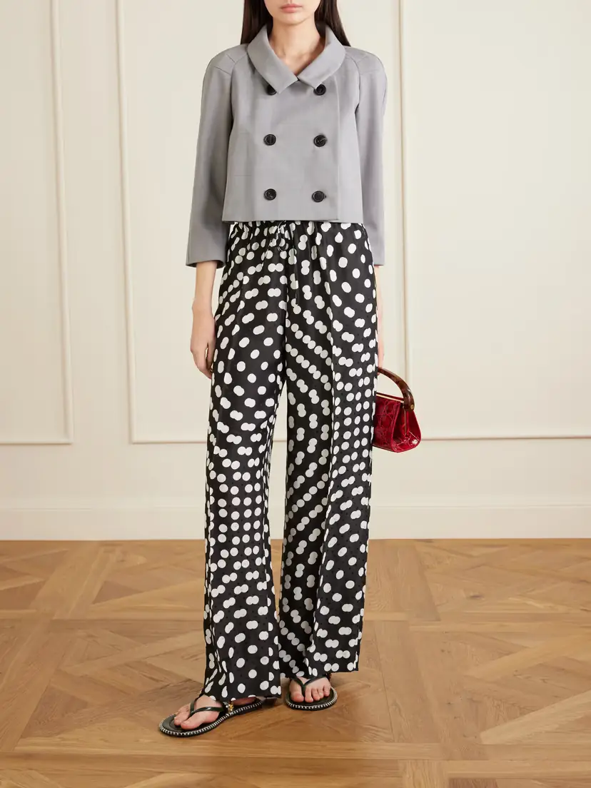 Dries Van Noten Cropped Doubel-breasted Grain De Poudre Jacket | Thumbnail 2