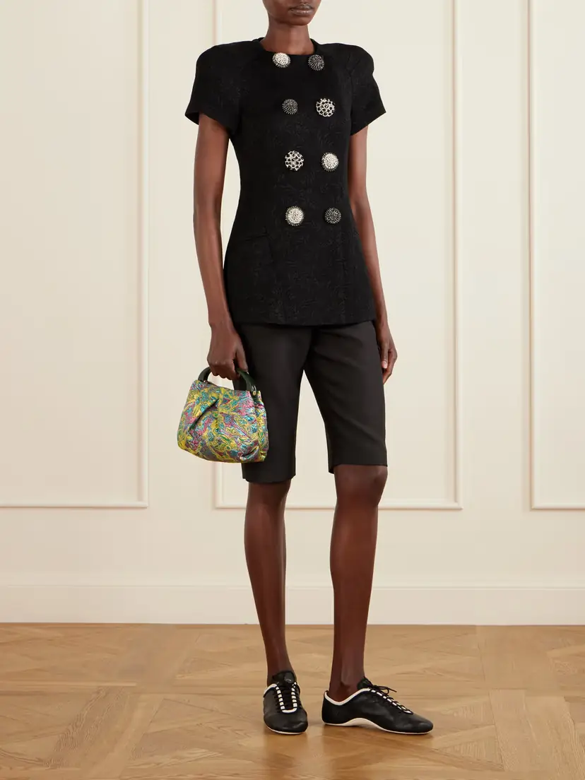 Dries Van Noten Wool And Silk-blend Crepe Shorts | Thumbnail 2