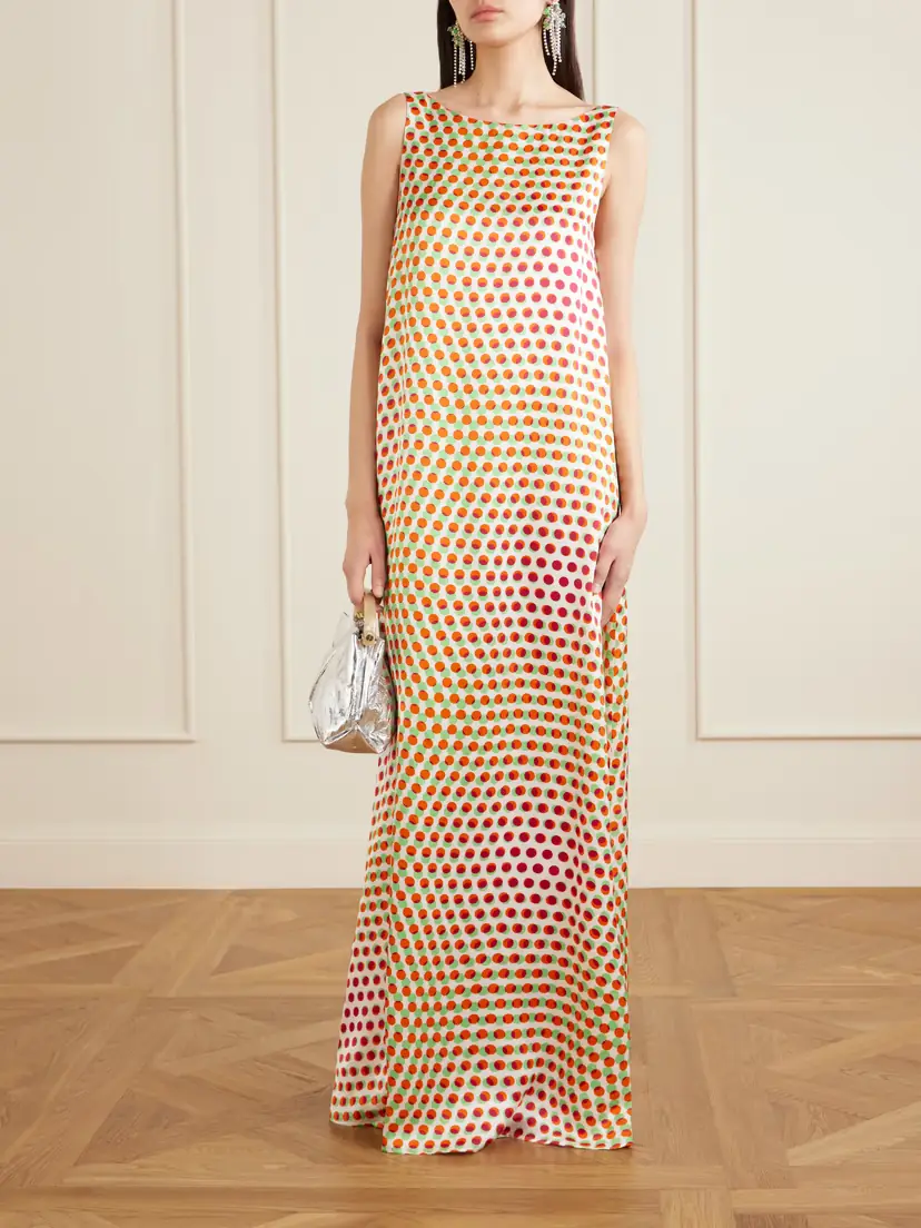 Dries Van Noten Polka-dot Silk-satin Maxi Dress | Thumbnail 2 Dries Van Noten Polka-dot Silk-satin Maxi Dress | Thumbnail 2