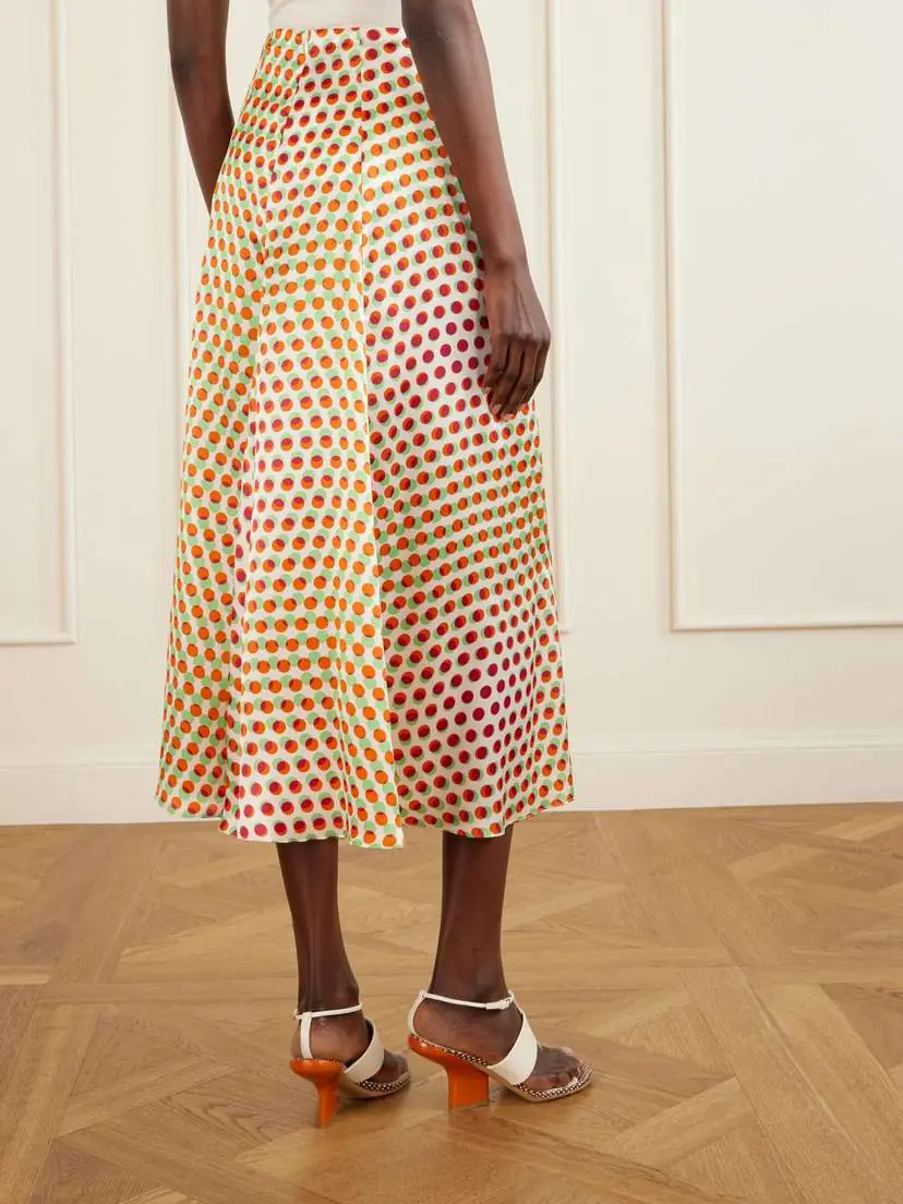 Dries Van Noten Susya Polka-dot Silk-satin Midi Skirt | Thumbnail 4 Dries Van Noten Susya Polka-dot Silk-satin Midi Skirt | Thumbnail 4