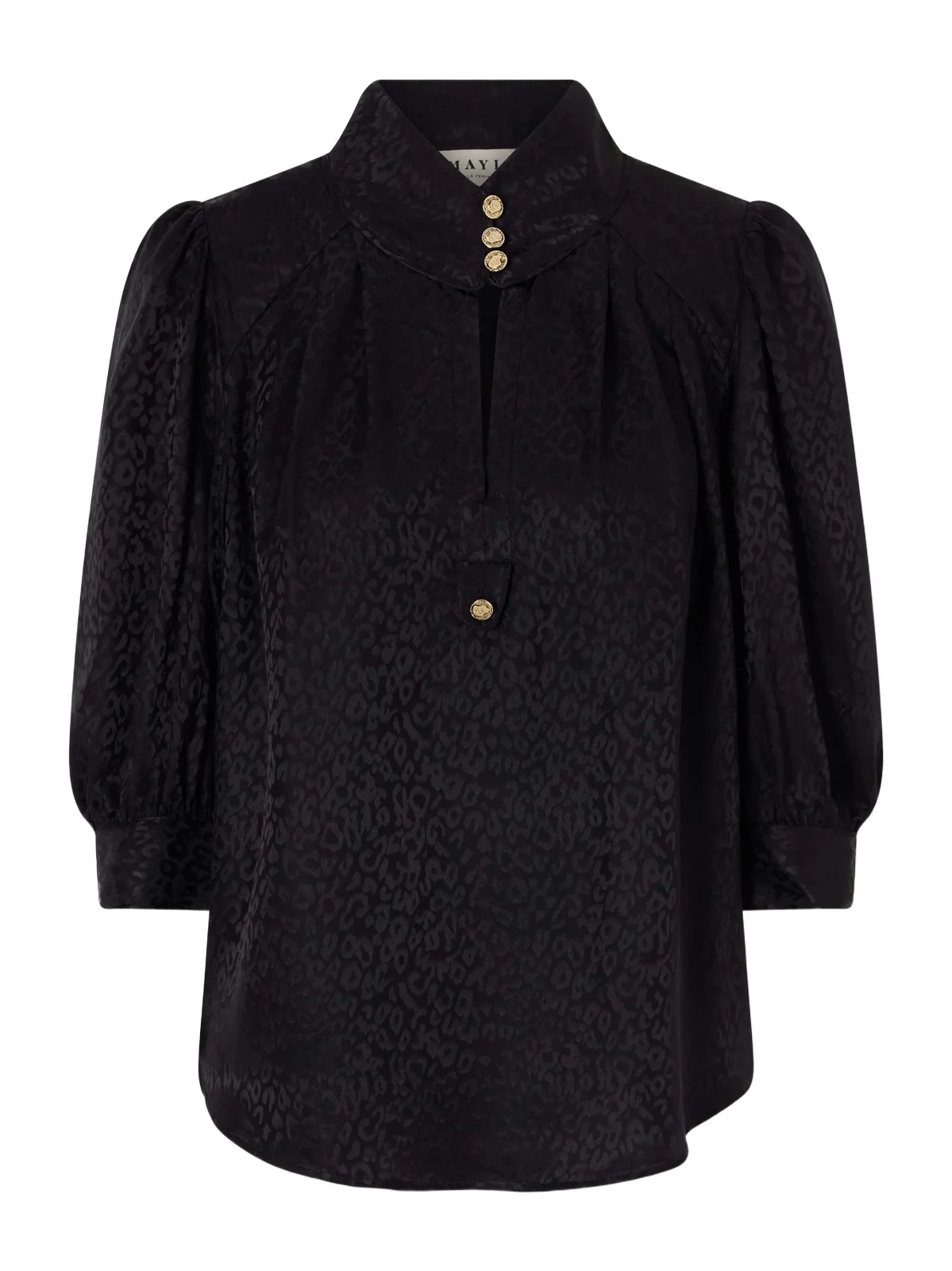 Papisoleil Silk-satin Jacquard Blouse