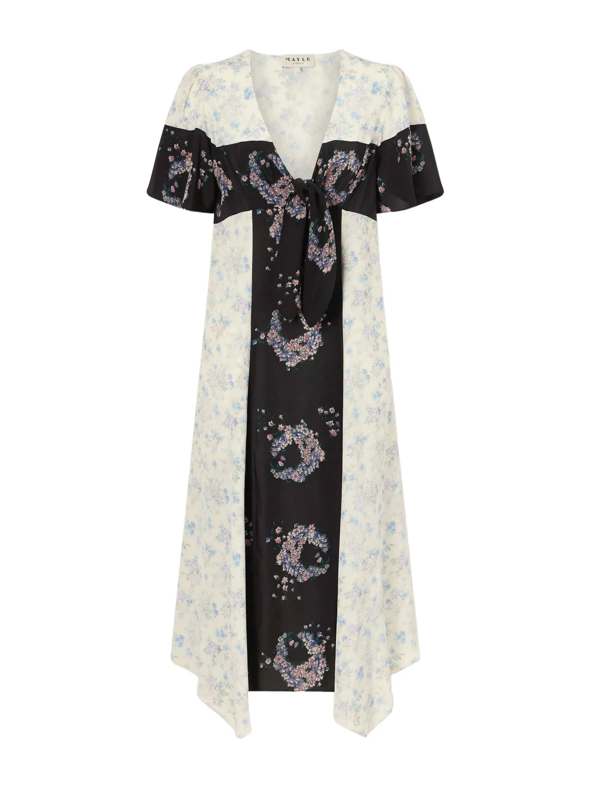 Andalou Floral-print Silk Midi Dress