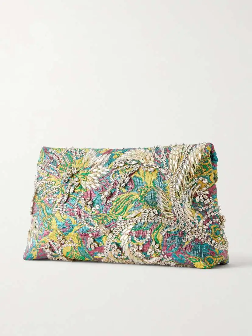 Dries Van Noten Embellished Floral-jacquard Clutch | Thumbnail 4 Dries Van Noten Embellished Floral-jacquard Clutch | Thumbnail 4