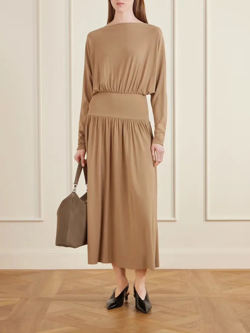 TOTEME Boatneck Jersey Maxi Dress | Thumbnail 2 TOTEME Boatneck Jersey Maxi Dress | Thumbnail 2