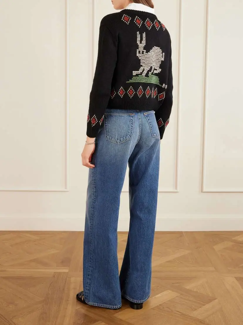 BODE Bunny Jacquard-knit Wool Cardigan | Thumbnail 4 BODE Bunny Jacquard-knit Wool Cardigan | Thumbnail 4