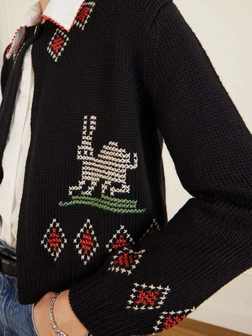 BODE Bunny Jacquard-knit Wool Cardigan | Thumbnail 5 BODE Bunny Jacquard-knit Wool Cardigan | Thumbnail 5