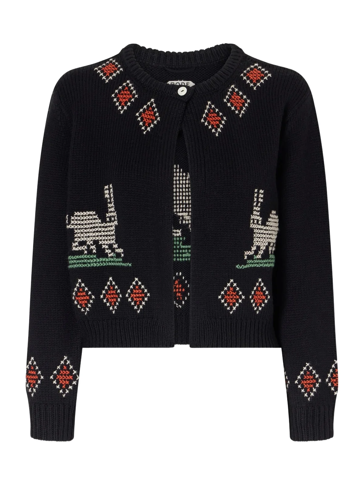 Bunny Jacquard-knit Wool Cardigan Bunny Jacquard-knit Wool Cardigan