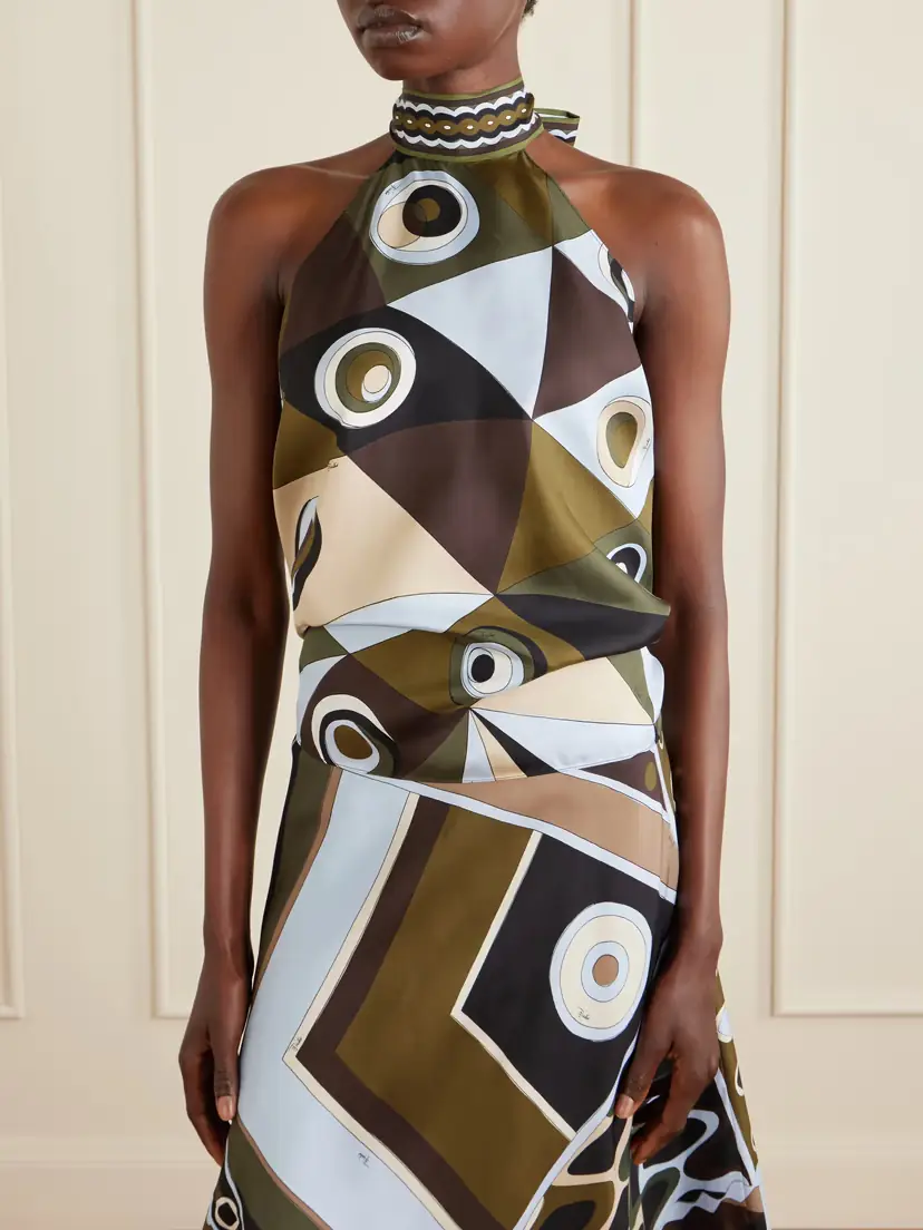 PUCCI Printed Silk-twill Top | Thumbnail 3