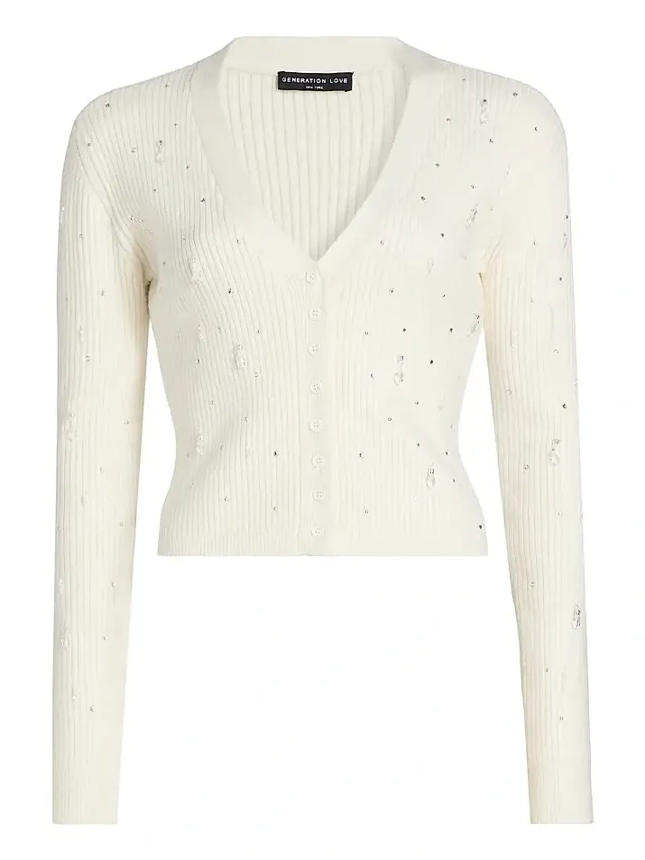 Generation Love Women's Lili Crystal-Embellished Cardigan